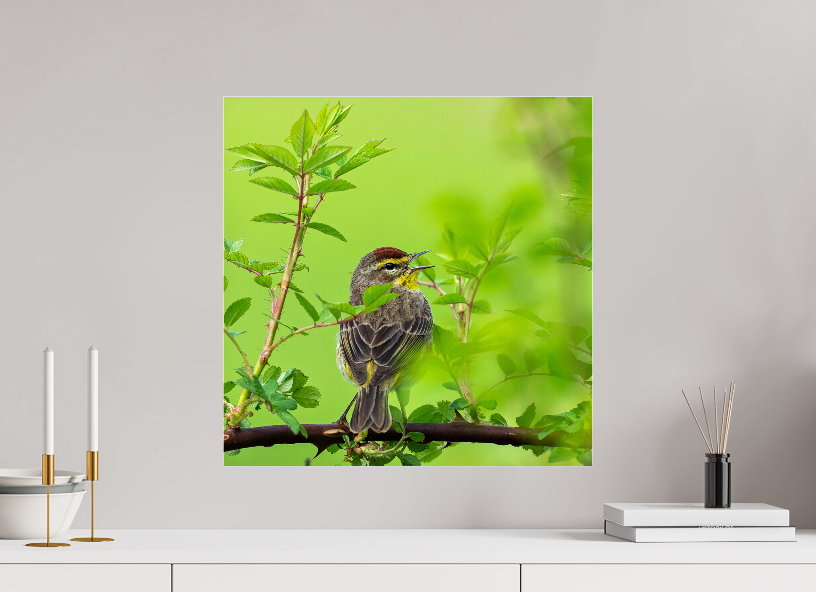 20 x 20″, Print Under Acrylic Glass Palm in the Roses