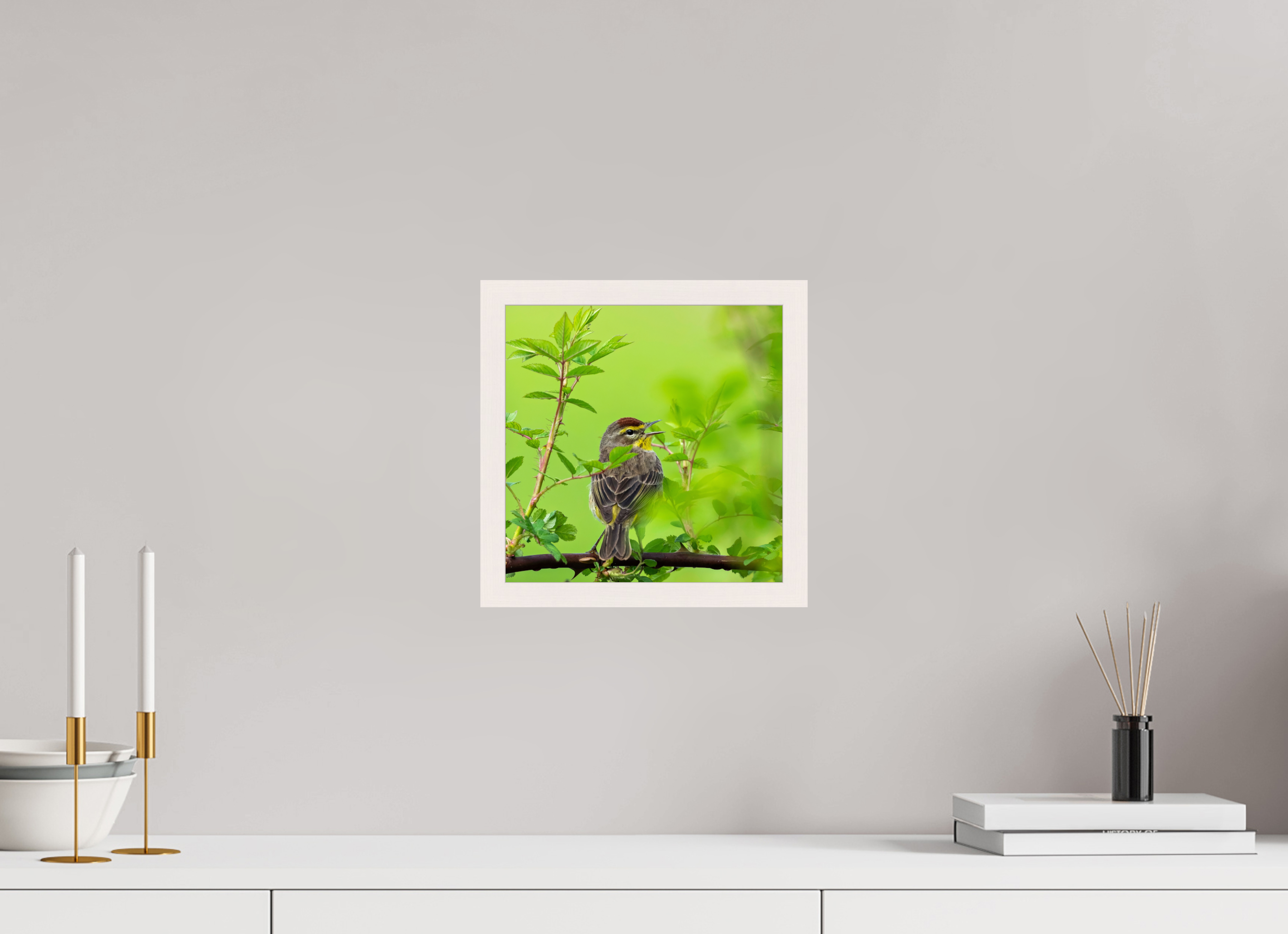 10 x 10″, Gallery Frame Palm in the Roses